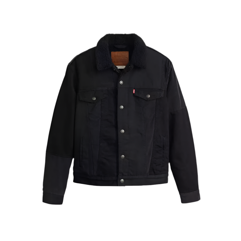 Levi's Black Corduroy Sherpa Trucker Jacket Corduroy Sherpa