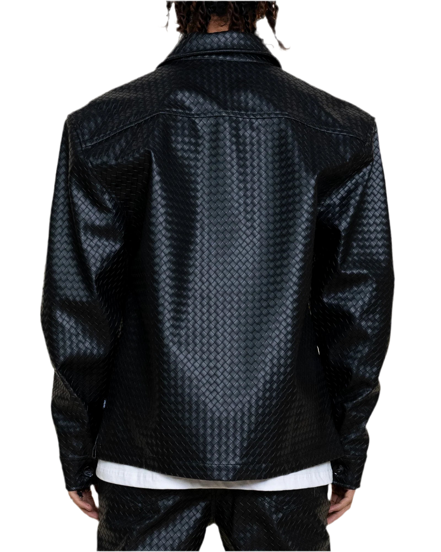 EPTM: MATEO WOVEN FAUX LEATHER SHIRT JACKET