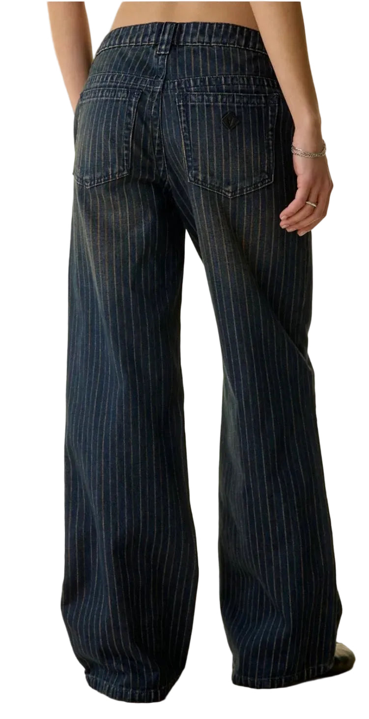 ABRAND JEANS: FADED PINSTRIPE JEANS