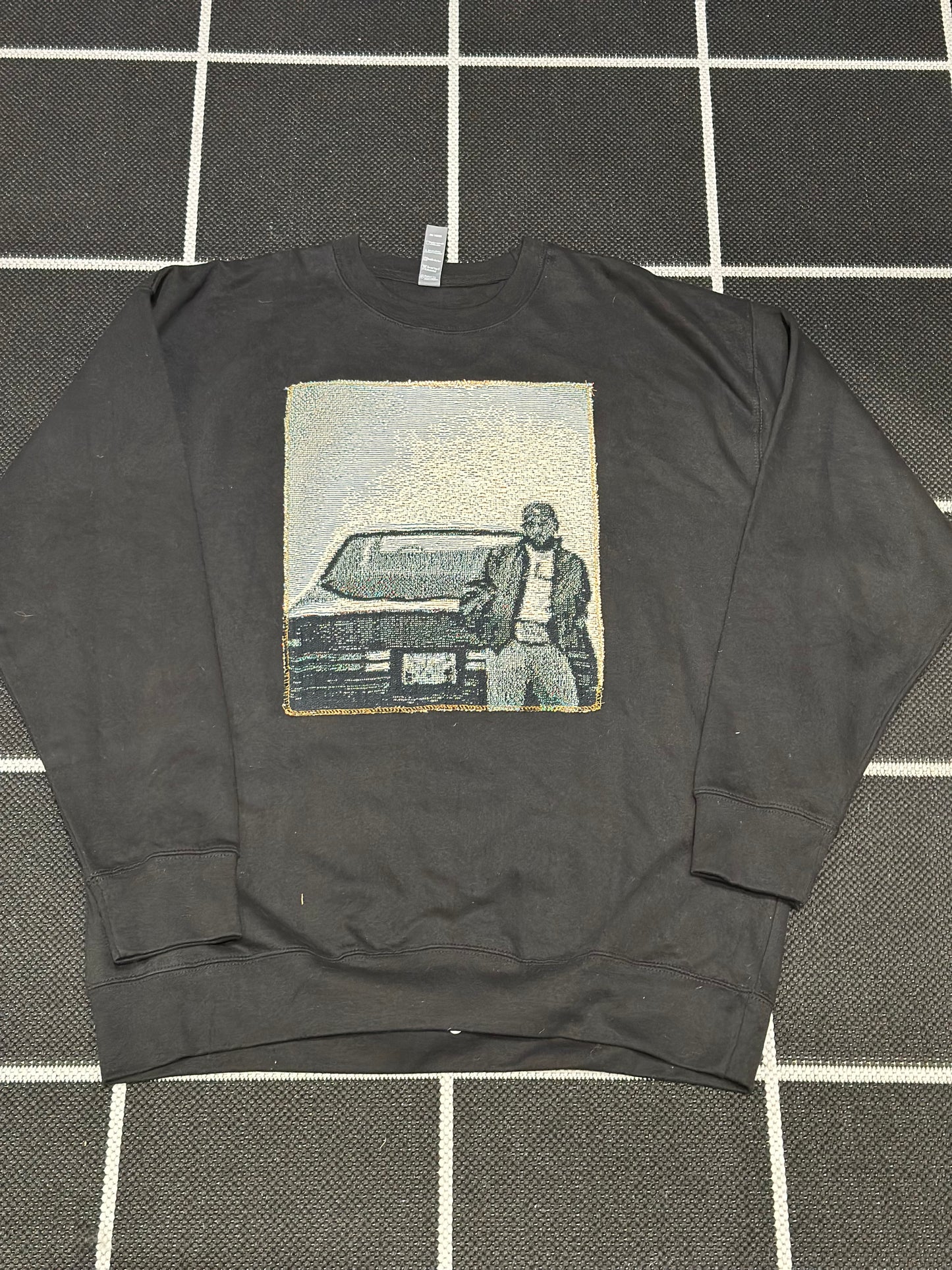 ANGEL GENTLE: TAPESTRY SWEATER- BLACK