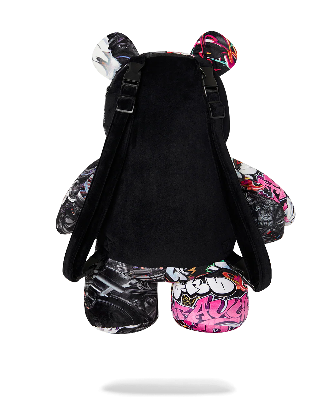 SPRAYGROUND: SPLIT CYBER SHARK TEDDY MONEY BEAR BACKPACK