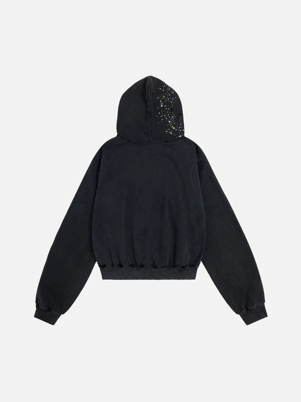 AELFRIC EDEN: RHINESTONE ZIP UP HOODIE