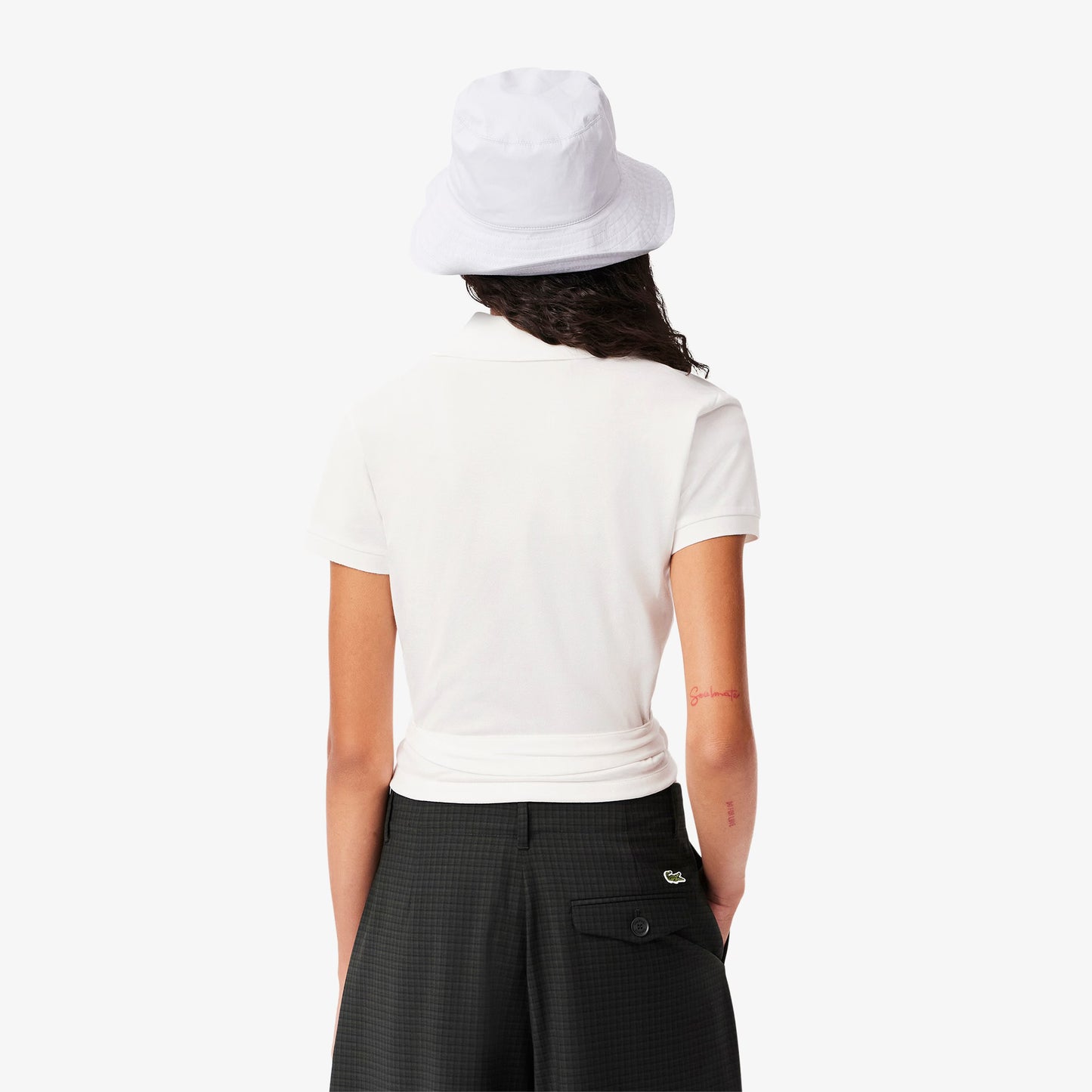 LACOSTE: MINI PIQÚE WRAP POLO TOP
