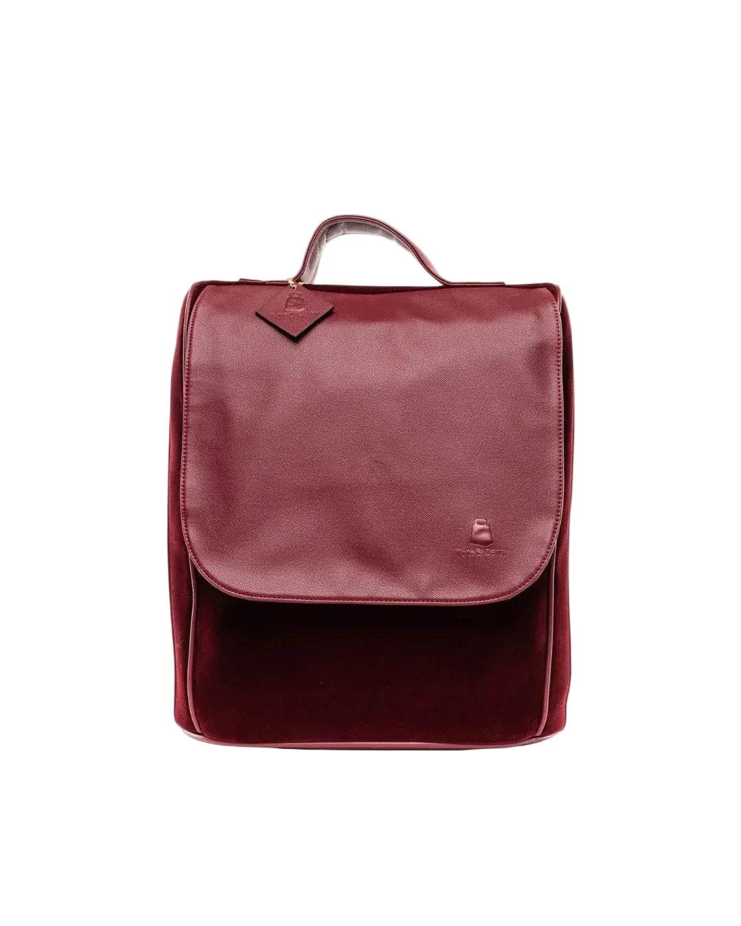 burgundy leather backpack laptop Velvet Backpack in Burgundy
