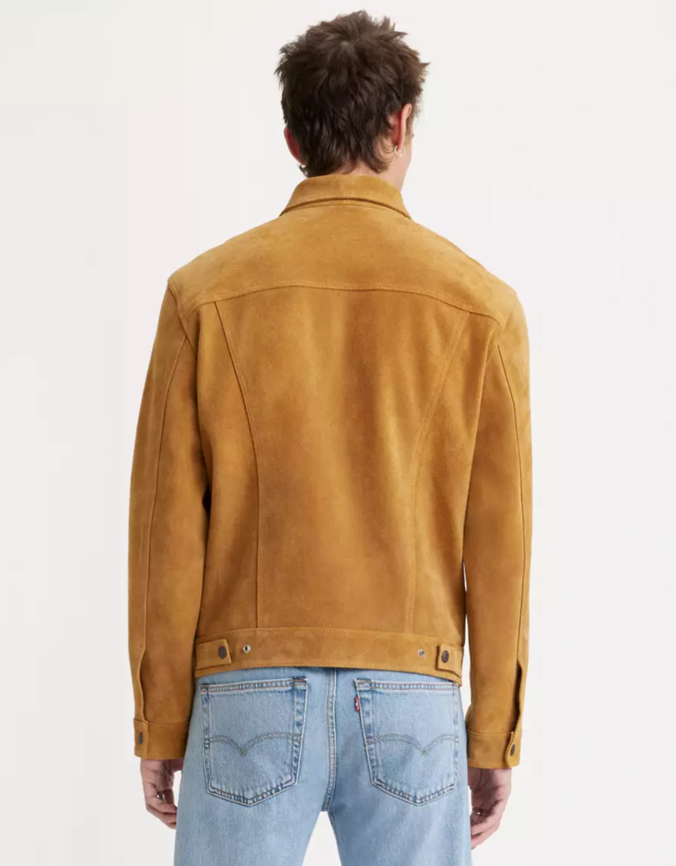 LEVIS PREMIUM: TAN SURDE JACKET (back view)