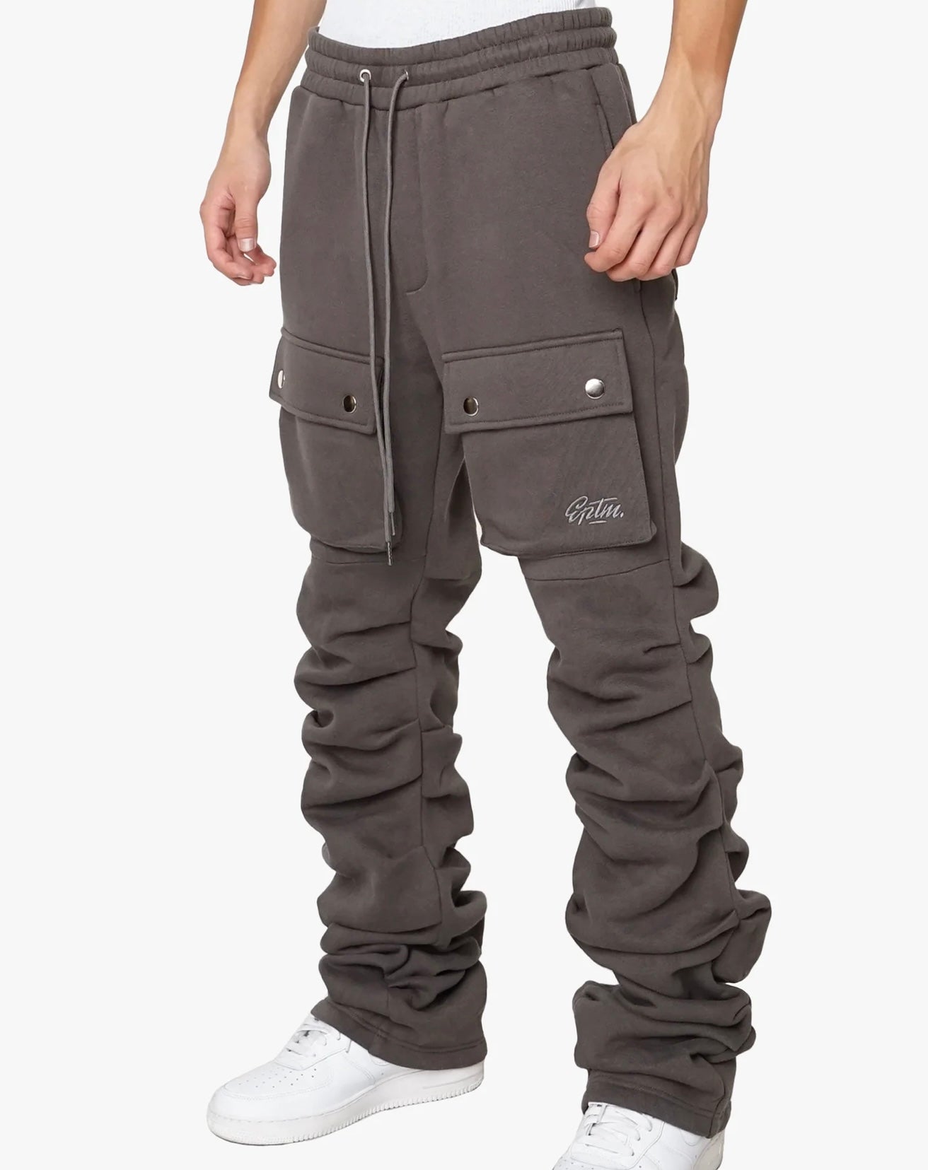 EPTM STACKED CARGO SWEATPANTS (dark grey)