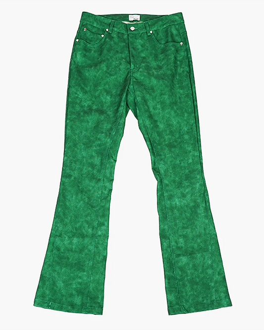 EPTM: ROADHOUSE FLARE PANTS GREEN (flat lay view)