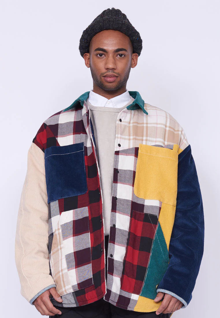 ALPHASTYLE: DUBHE PATCHWORK SHIRT