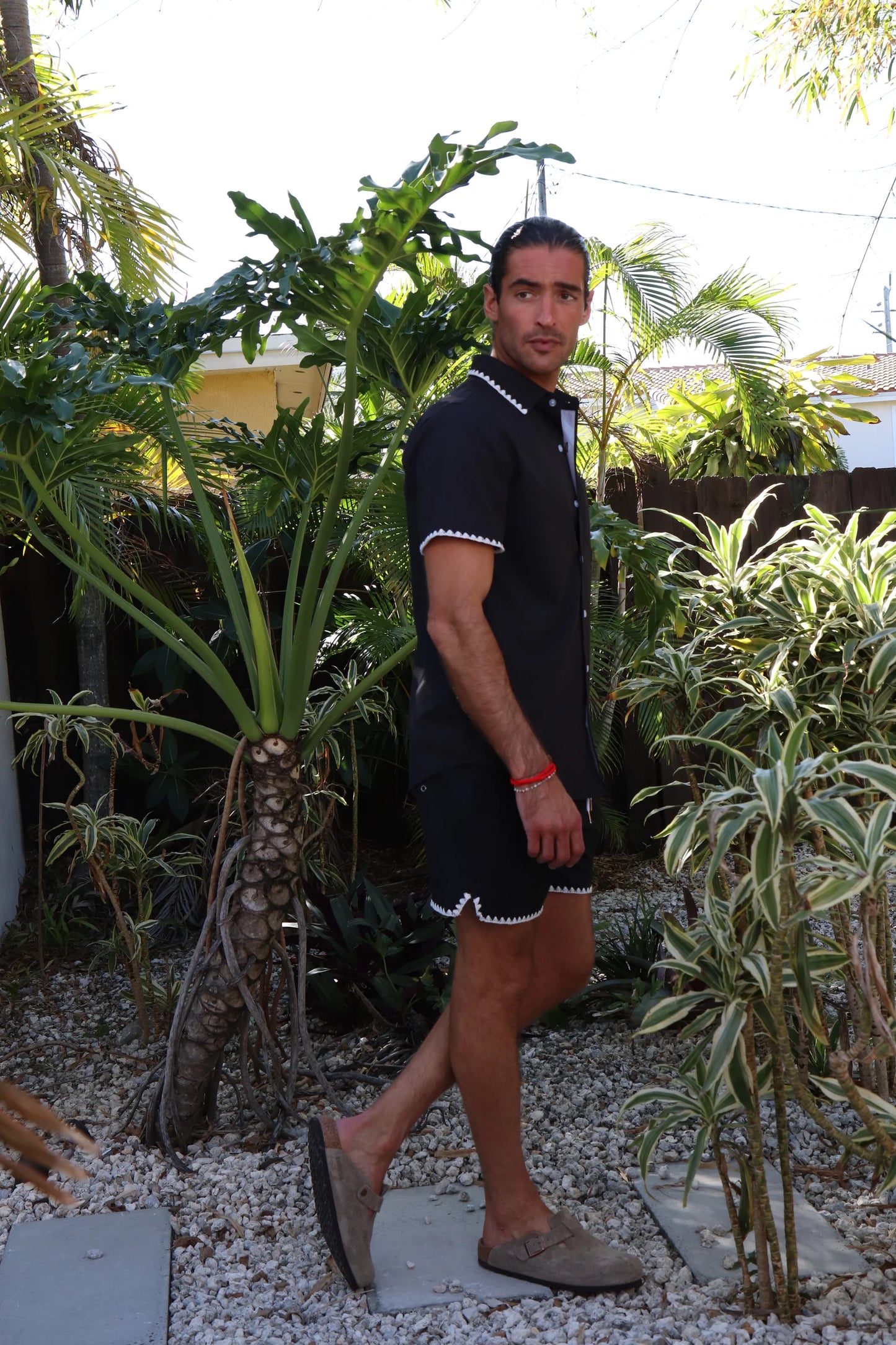 MARVANS: BLACK STICH WEEKEND SHIRT (full view)