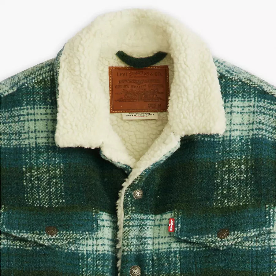 LEVIS: PLAID SHERPA TRUCKER JACKET