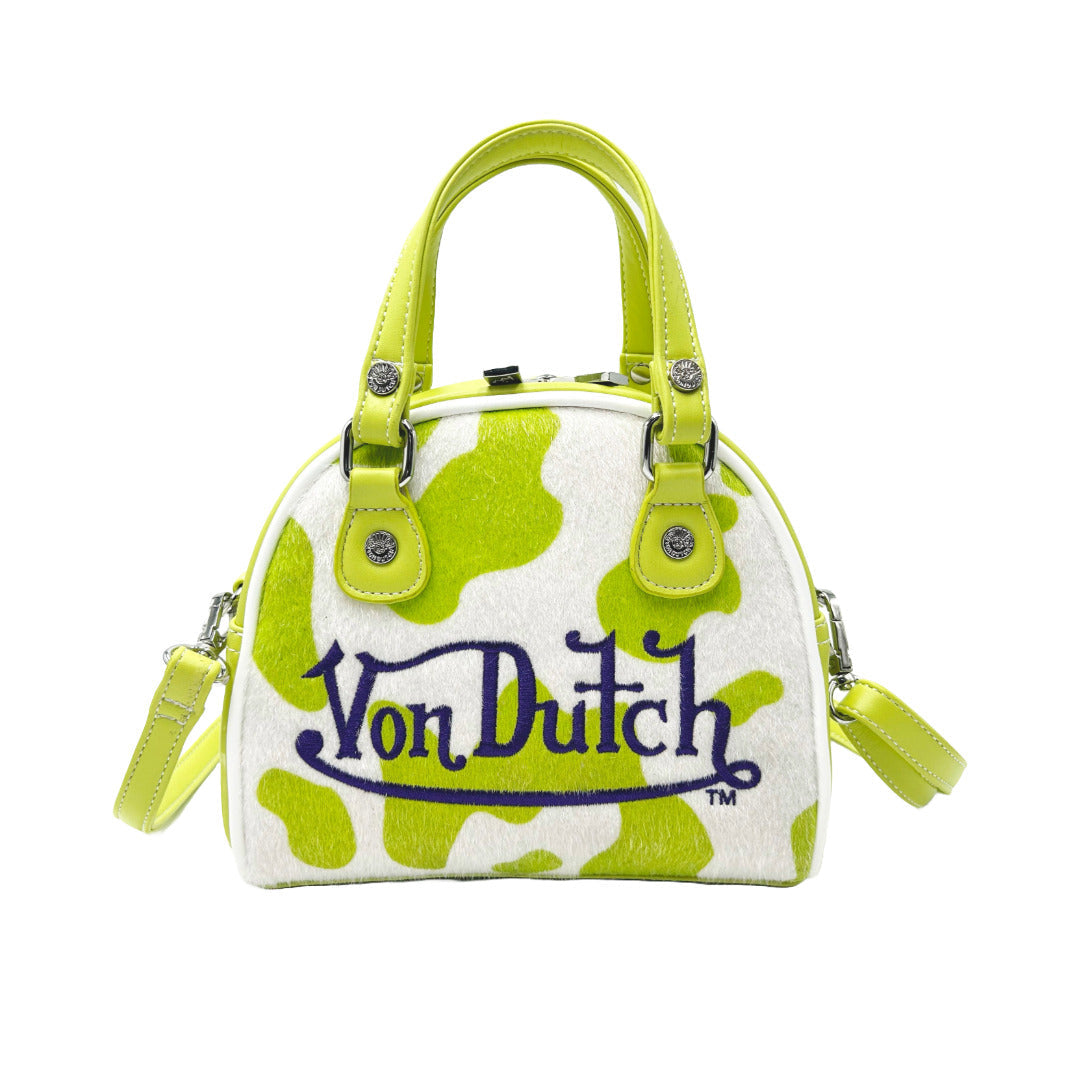 VON DUTCH: COW PRINT BOWLING BAG