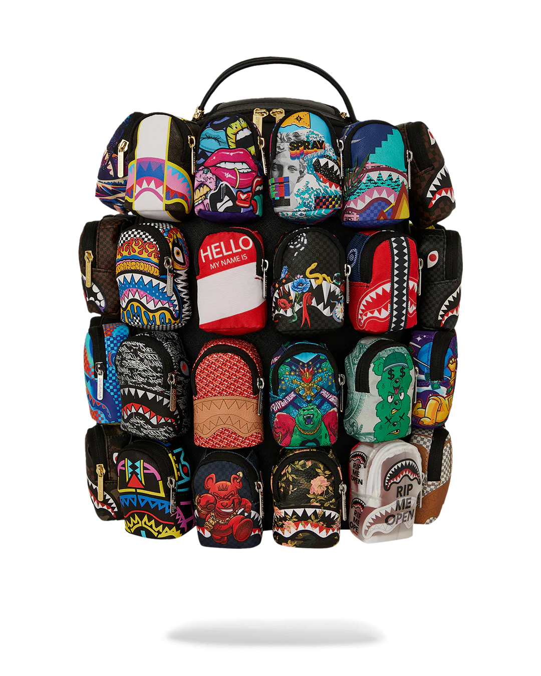 SPRAYGROUND: ALL THE BAGS IN THE WORLD - 15 YEAR ANNIVERSARY BACKPACK OF MINI DLXSV BACKPACK