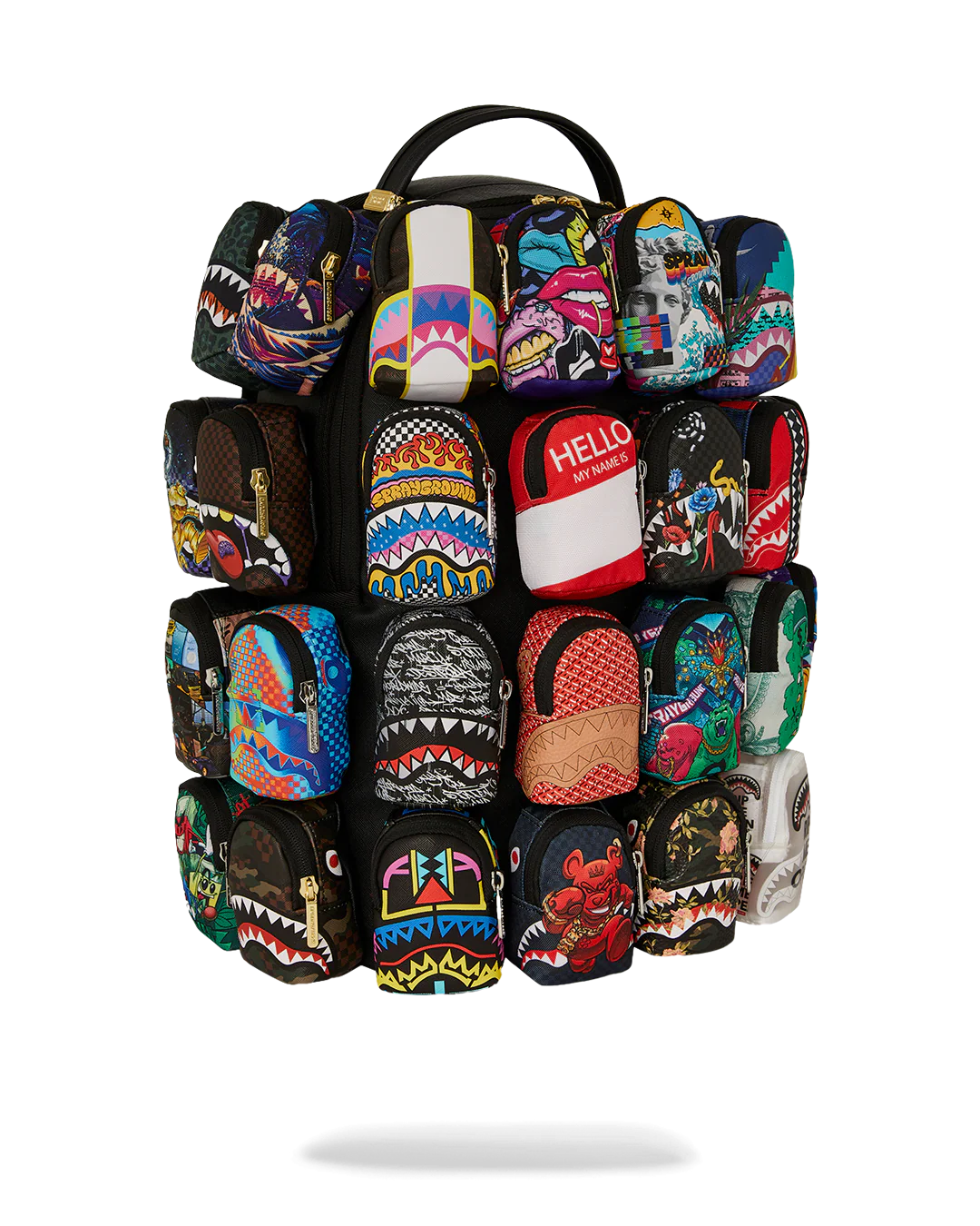 SPRAYGROUND: ALL THE BAGS IN THE WORLD - 15 YEAR ANNIVERSARY BACKPACK OF MINI DLXSV BACKPACK