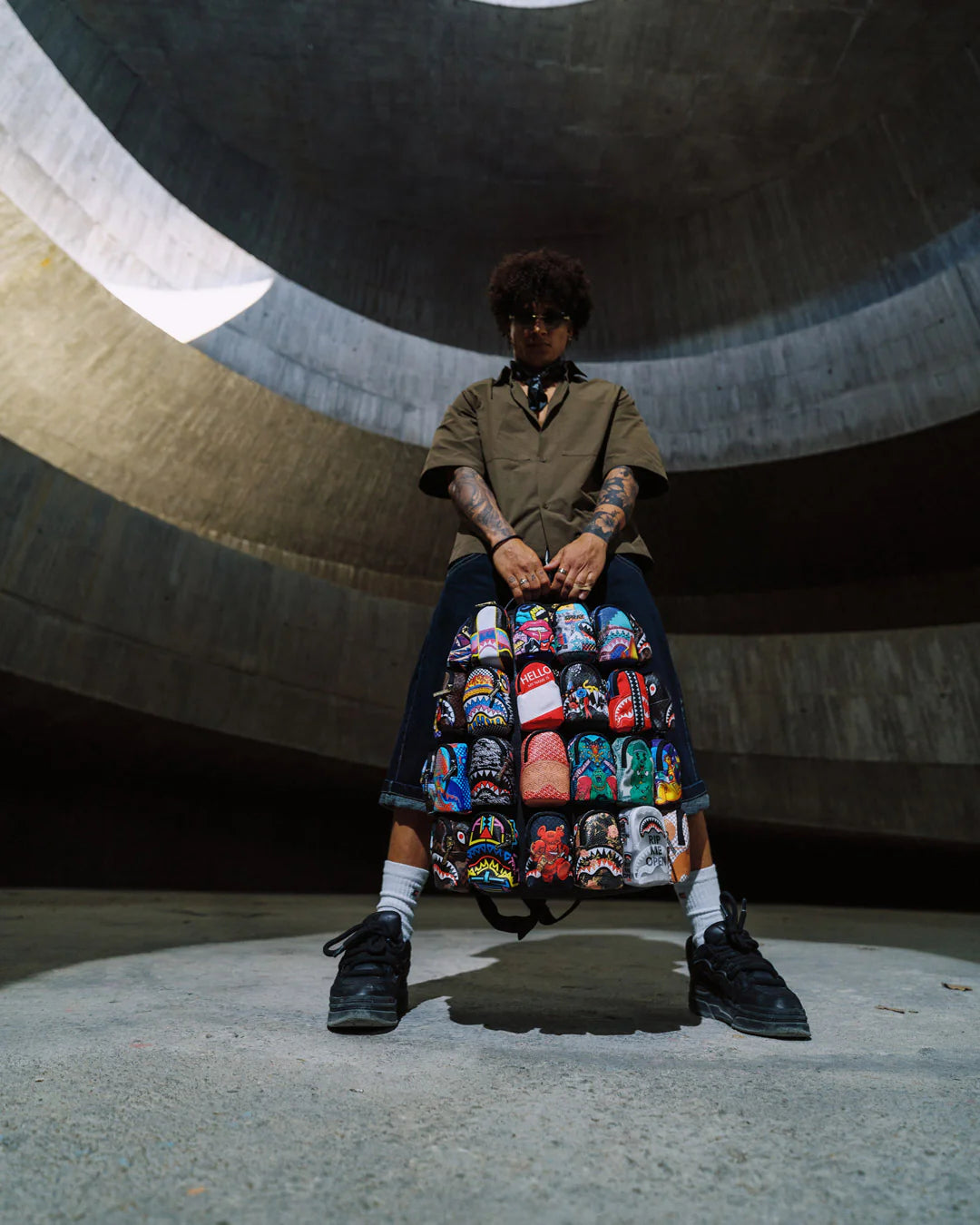 SPRAYGROUND: ALL THE BAGS IN THE WORLD - 15 YEAR ANNIVERSARY BACKPACK OF MINI DLXSV BACKPACK