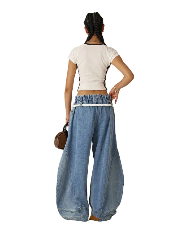 AELFRIC EDEN: REVERSE SUPER BAGGY BARREL JEANS