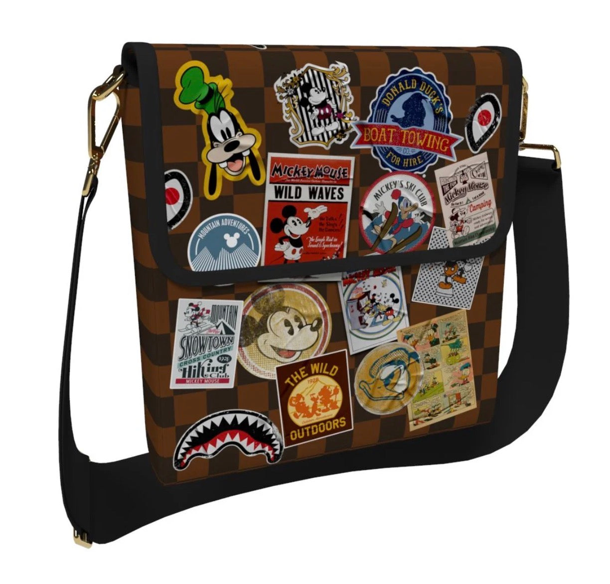 SPRAYGROUND - MICKEY GLOBAL MOGUL STYLE MESSENGER SLING
