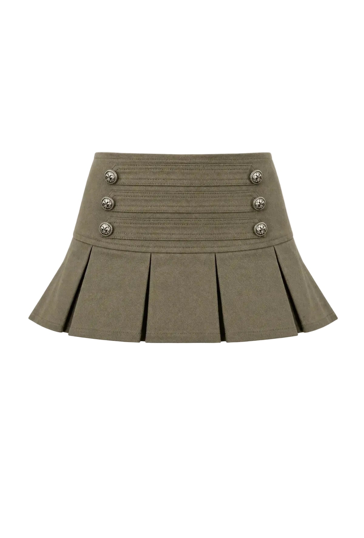 No Vacancy Olive Pleated Skirt – 85 86 eightyfiveightysix