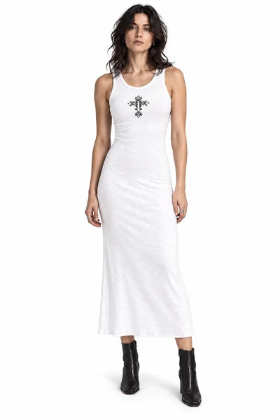 ALREADY WRITTEN: WHITE CROSS TANK DRESS