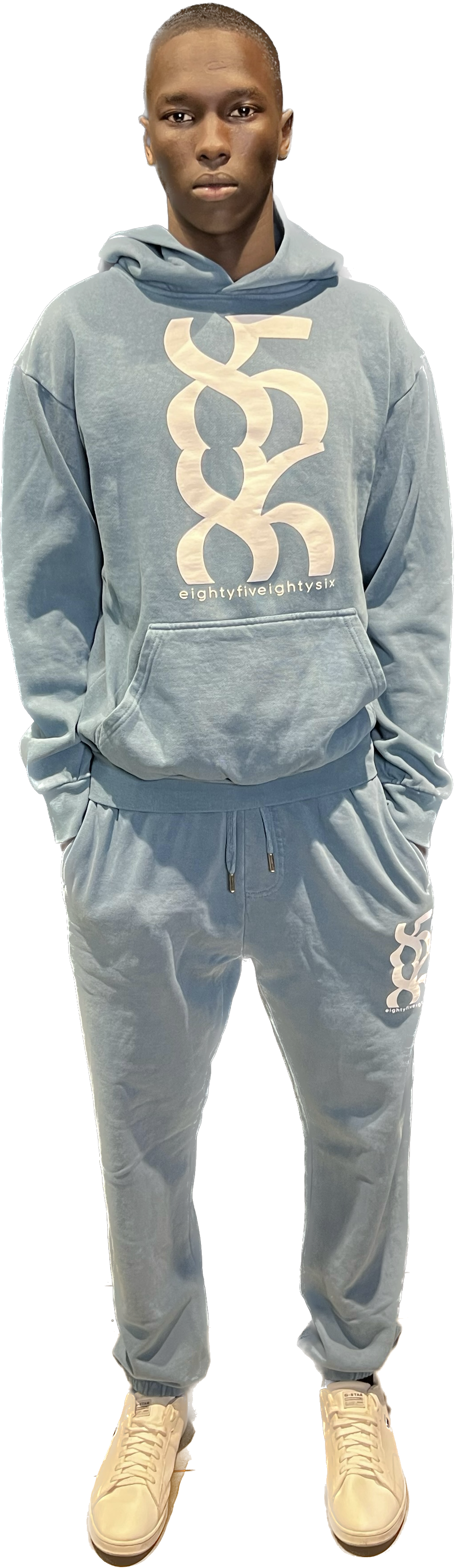 8586:UNISEX BIG LOGO HOODIE