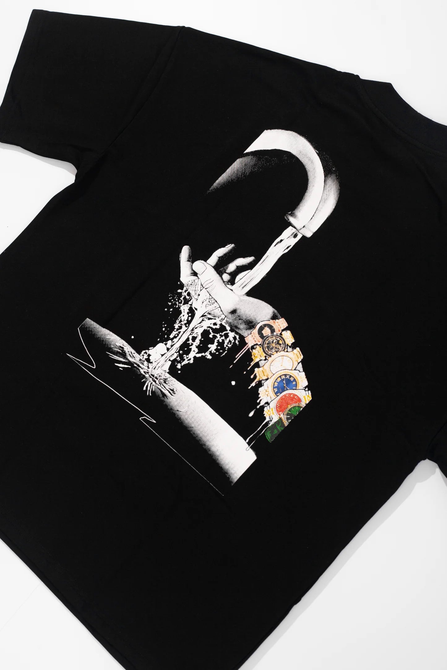 KNOTWTR TIME T-SHIRT (close up back view)