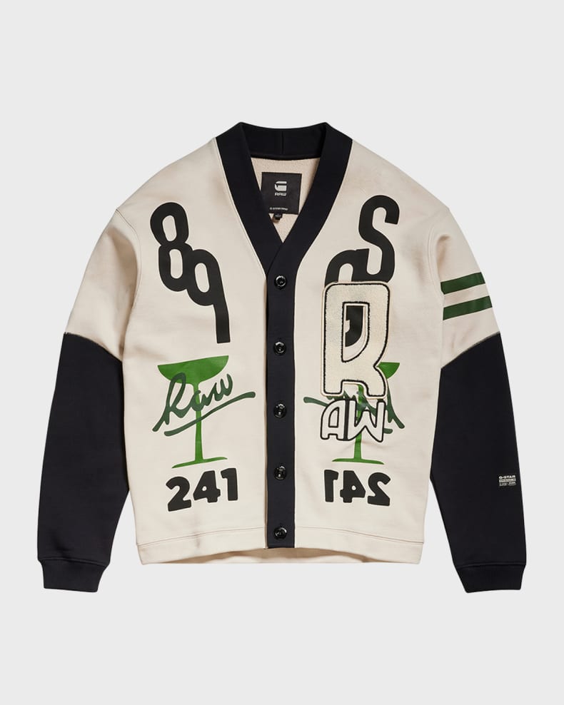 G-STAR RAW: HOLIDAY FELT CARDIGAN (flat lay view)