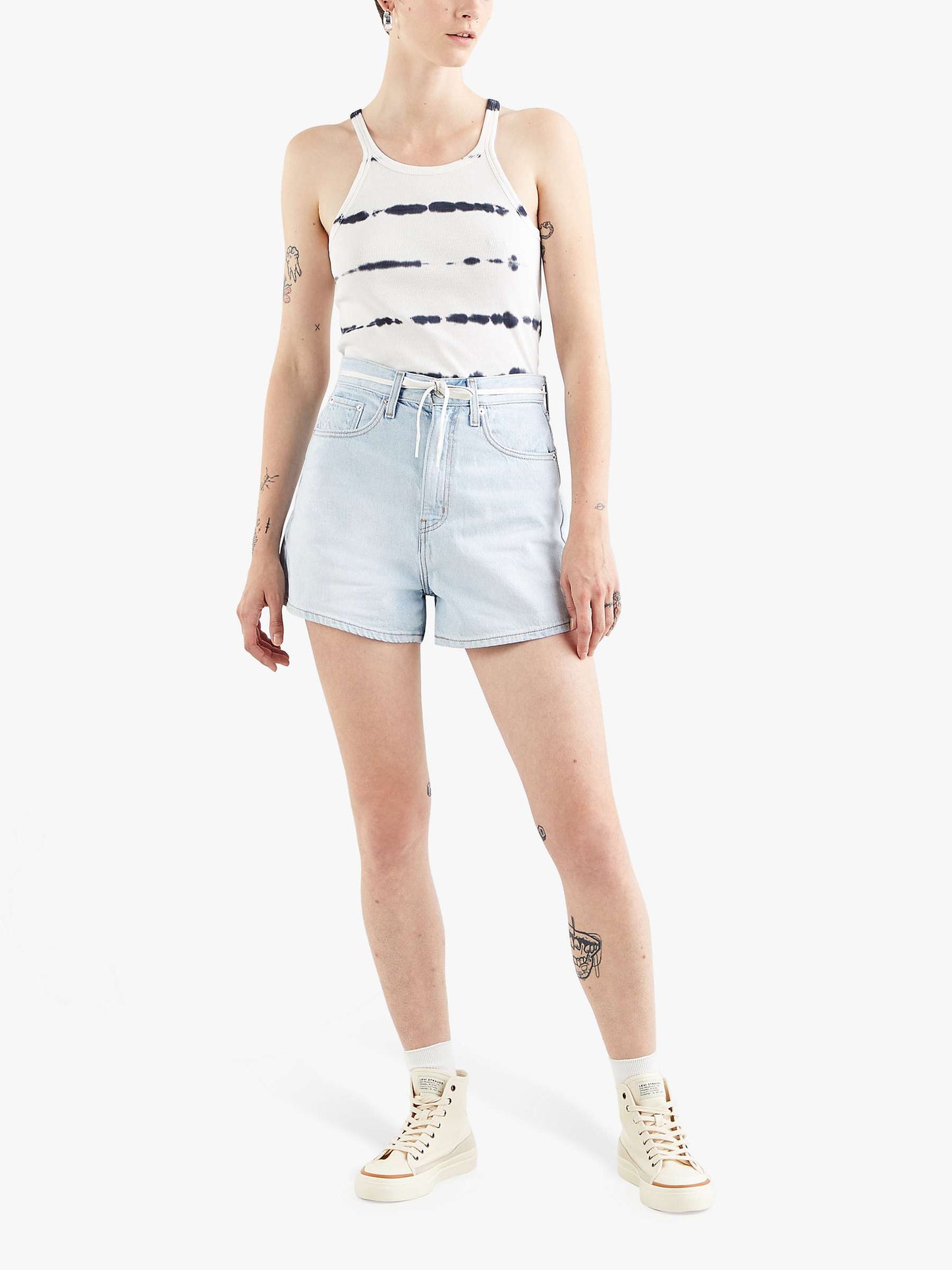 Levis white tie dye high neck tank - 8586