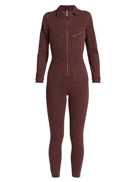 FREE PEOPLE LENNOX JUMPSUIT WINE - 8586