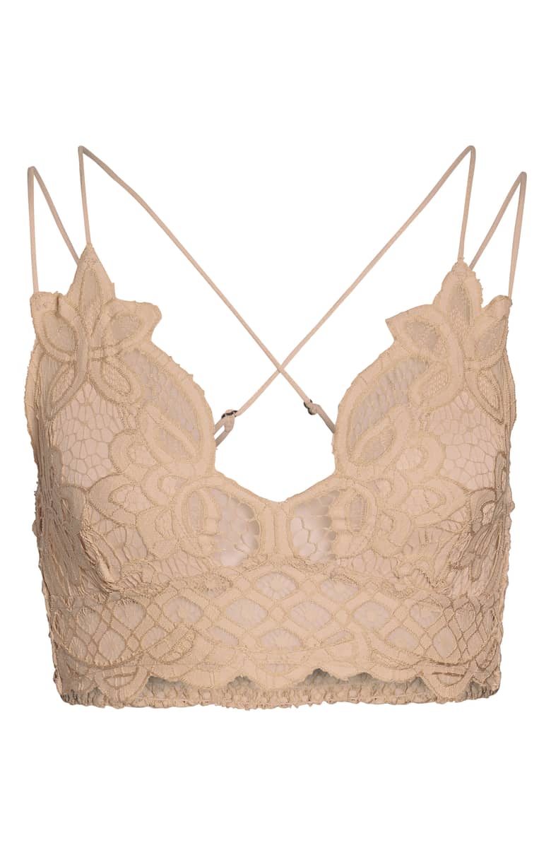 FREE PEOPLE: ADELLA LONGLINE LACE BRALETTE - 85 86 eightyfiveightysix