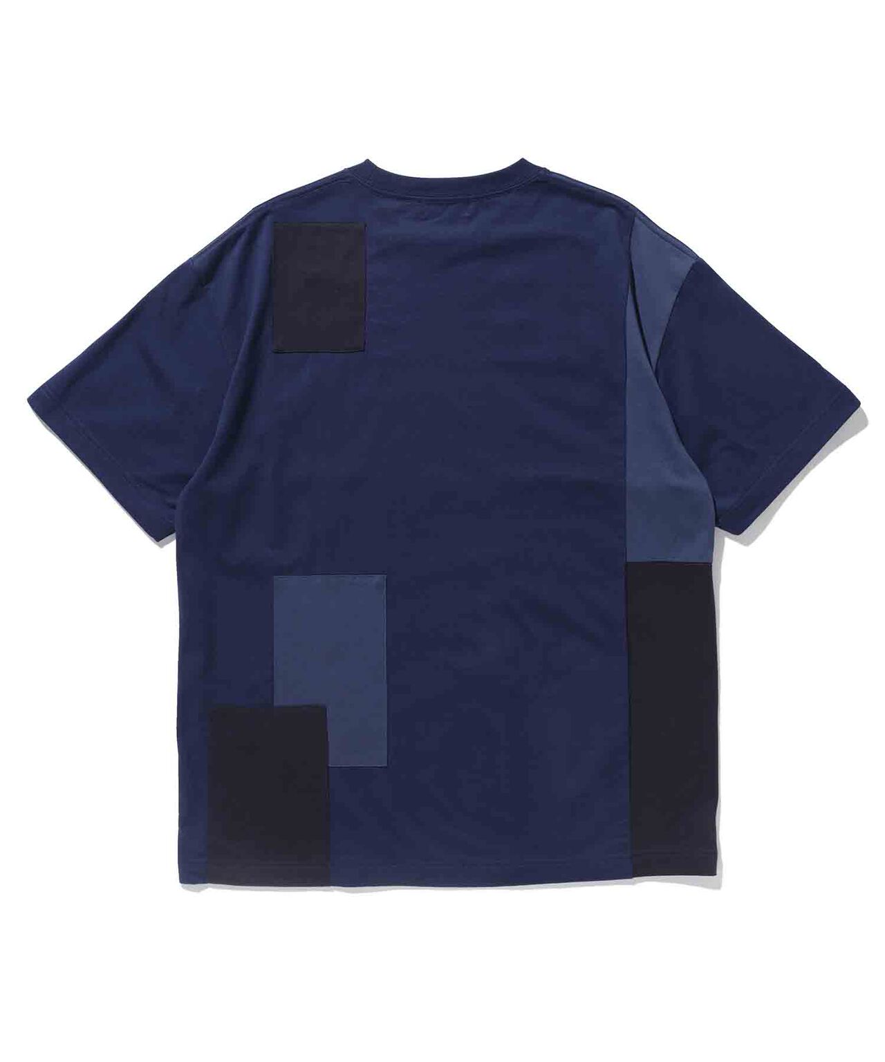 XLARGE MENS BLUE PATCHWORK TEE - 8586