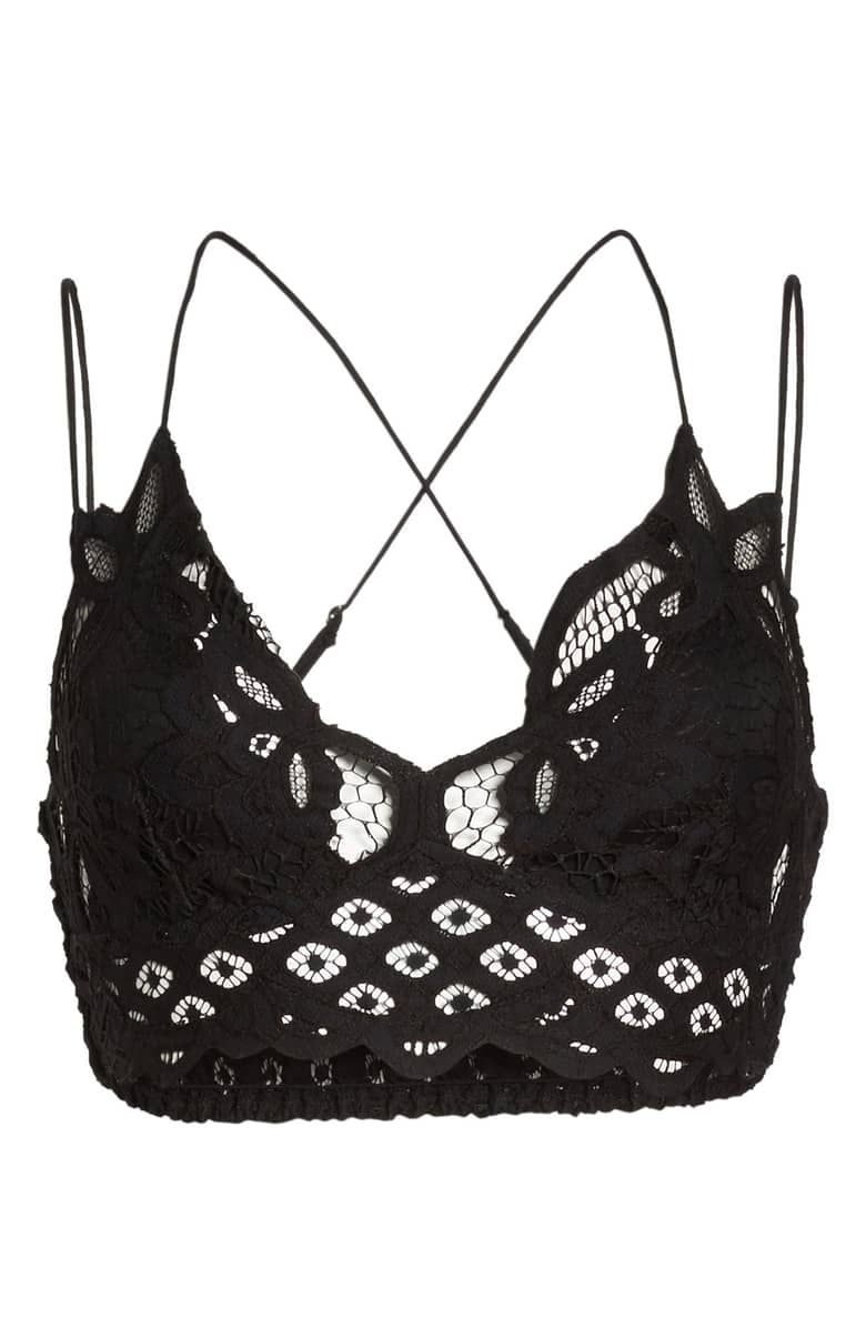 FREE PEOPLE: ADELLA LONGLINE LACE BRALETTE - 85 86 eightyfiveightysix