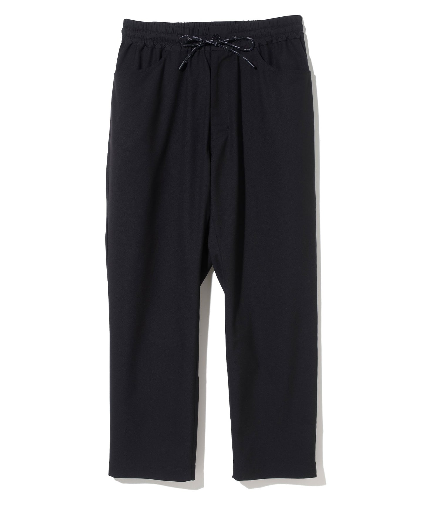 XLARGE MENS BLACK ZIPPED EASY PANTS - 8586