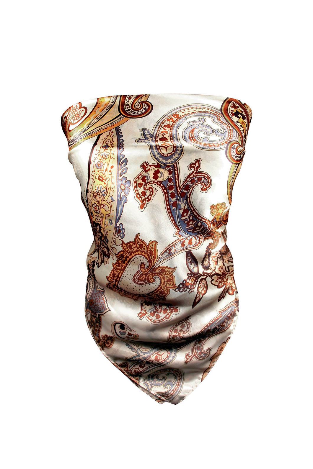 YUNIS K: PAISLEY PRINT SILK OVERSIZED BANDANA - 85 86 eightyfiveightysix