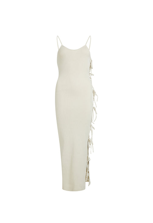 LIONESS: CITY OF ANGELS MIDI DRESS BONE 85 86 eightyfiveightysix LIONESS: CITY OF ANGELS MIDI DRESS BONE 85 86 eightyfiveightysix