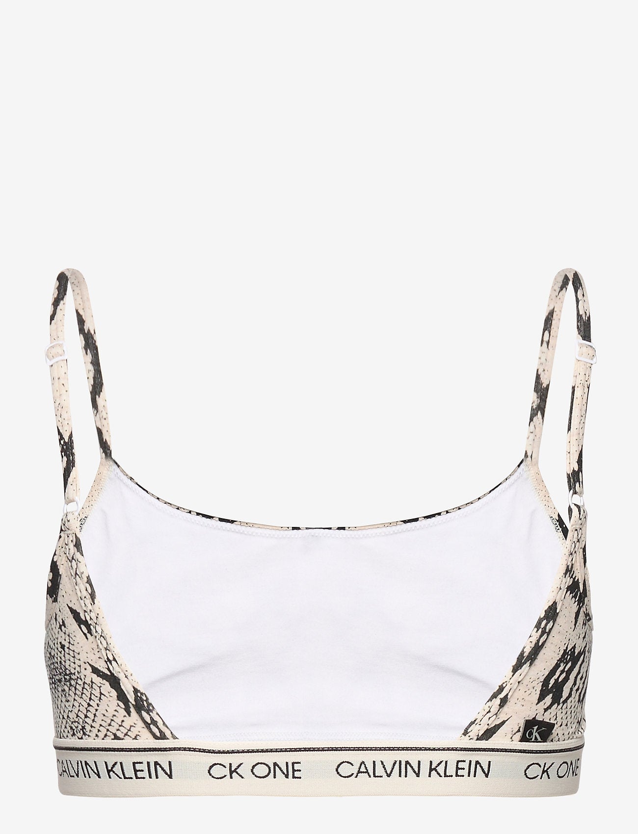 CALVIN KLEIN UNDERWEAR: CK ONE UNLINED BRALETTE SNAKE PRINT