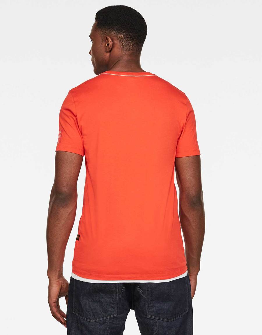 G-STAR RAW FLAG TEXT BRIGHT ACID T-SHIRT - 8586