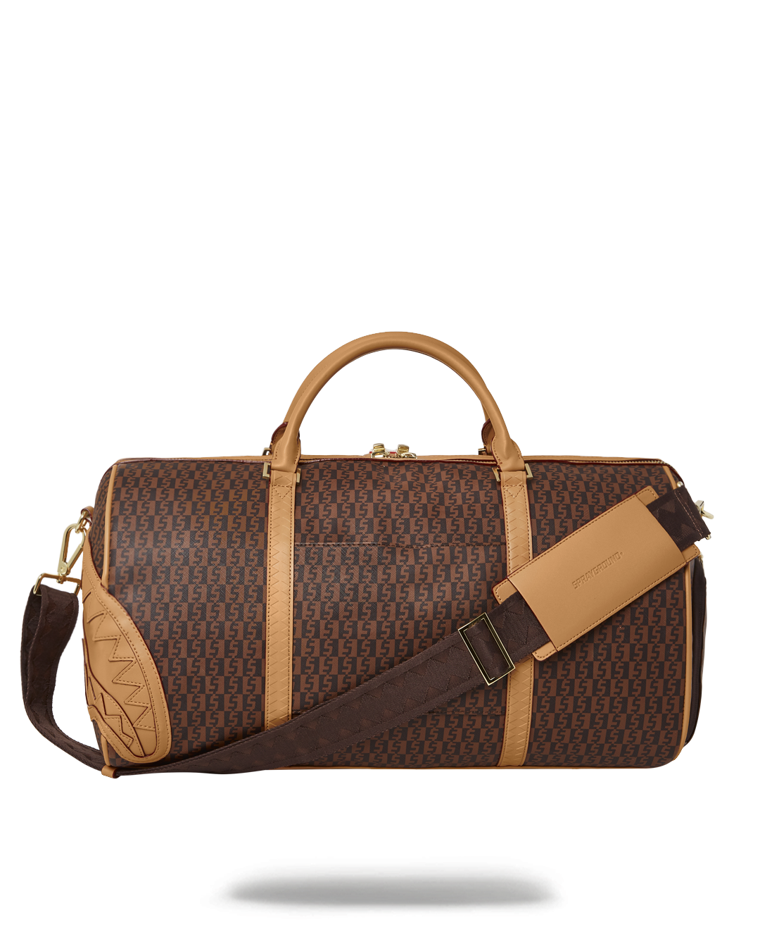 SPRAYGROUND: SPLIT HENNY MONEY CHECK DUFFLE BAG