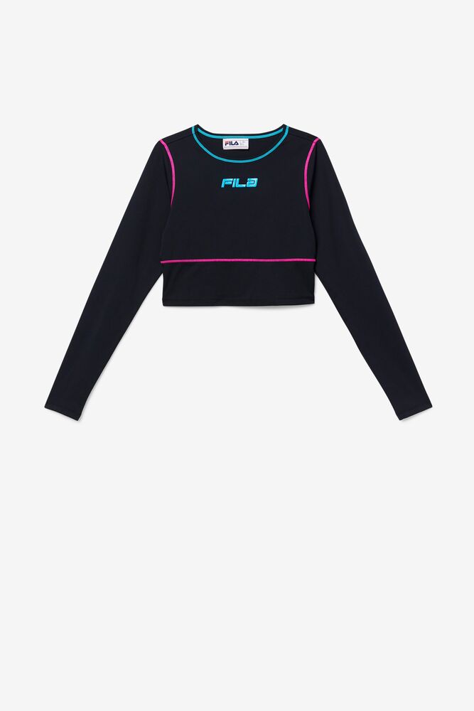 FILA MICCI LONG SLEEVE CROP TOP - 8586