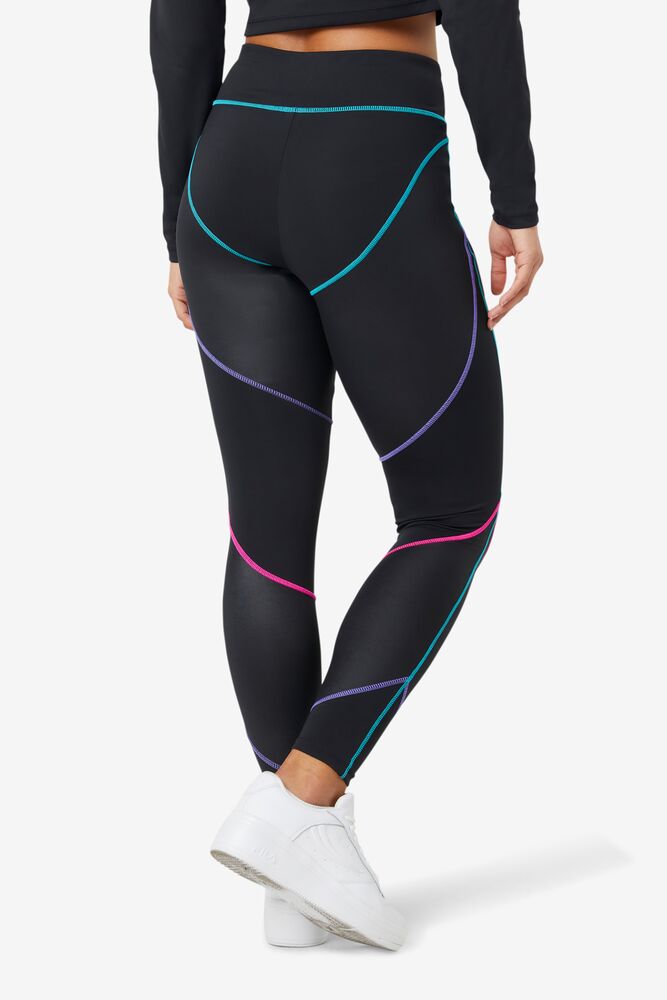 FILA WOMENS GEORGIE NEON STRETCH LEGGINGS - 8586