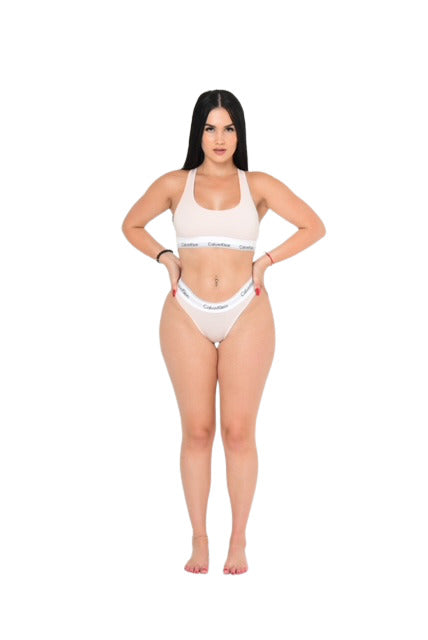 CALVIN KLEIN: MODERN COTTON BRALETTE NYMPHS THIGH (view on model)