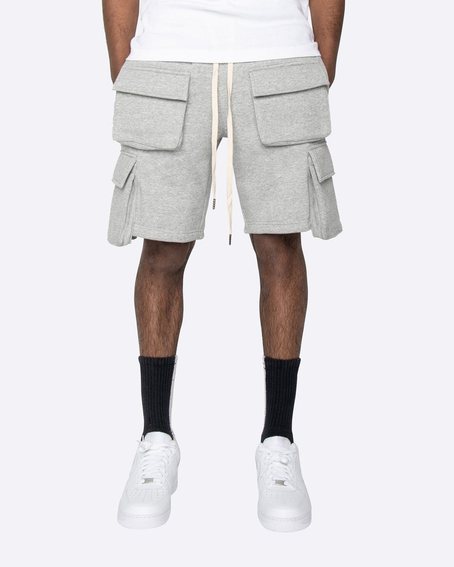 EPTM MENS GREY CARGO FLEECE SHORTS - 8586