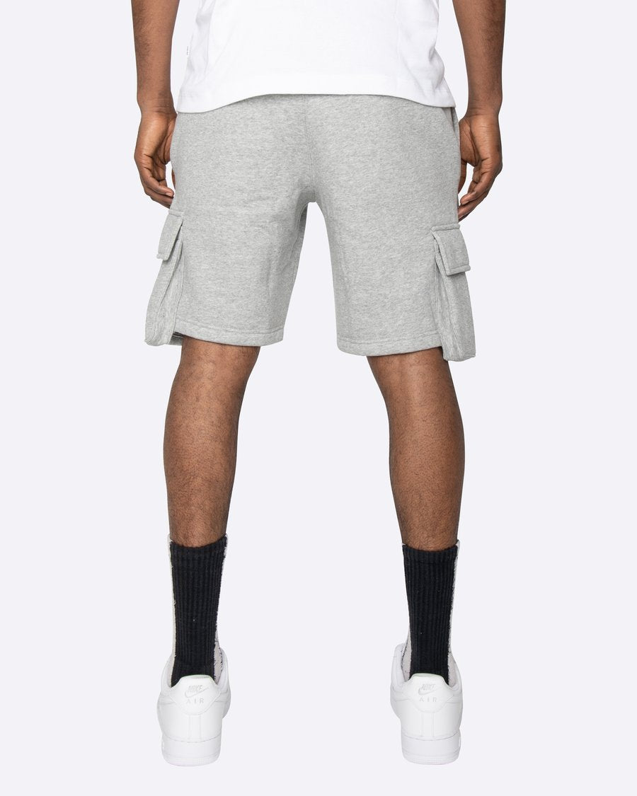 MEN'S HEATHER GREY CARGO SHORT SWEATS - 8586