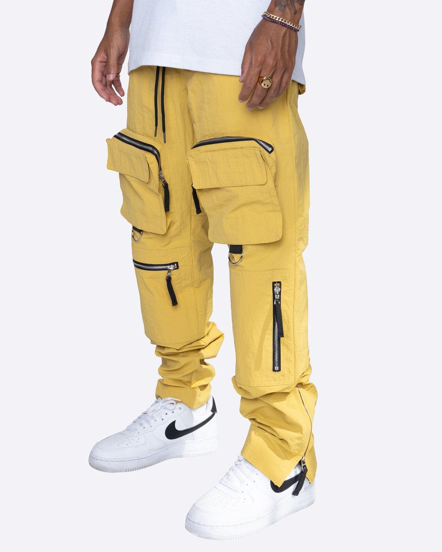 EPTM MENS YELLOW CARGO PANTS - 8586 (side view)