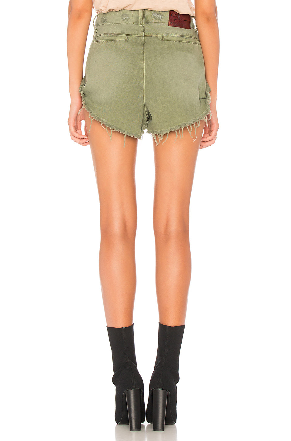 ONE TEASPOON: DISTRESSED MILITAIRE SAILOR SHORT KHAKI - 85 86 eightyfiveightysix