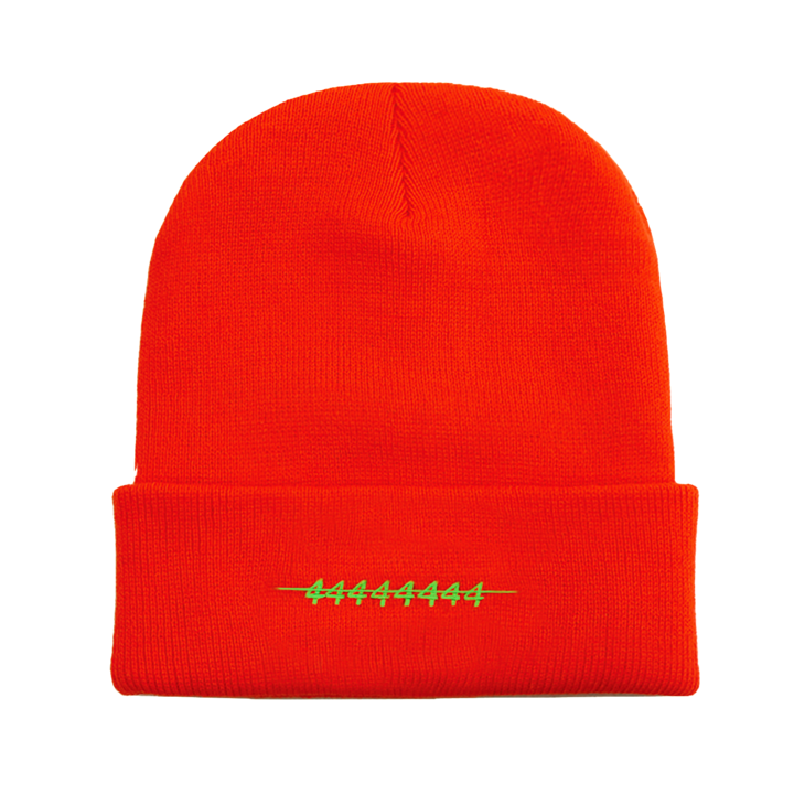 NI4 ORANGE BEANIE - 8586 (back view)