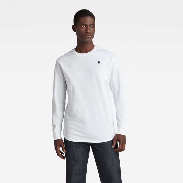 G-STAR RAW LASH WHITE LONG SLEEVE T-SHIRT - 8586