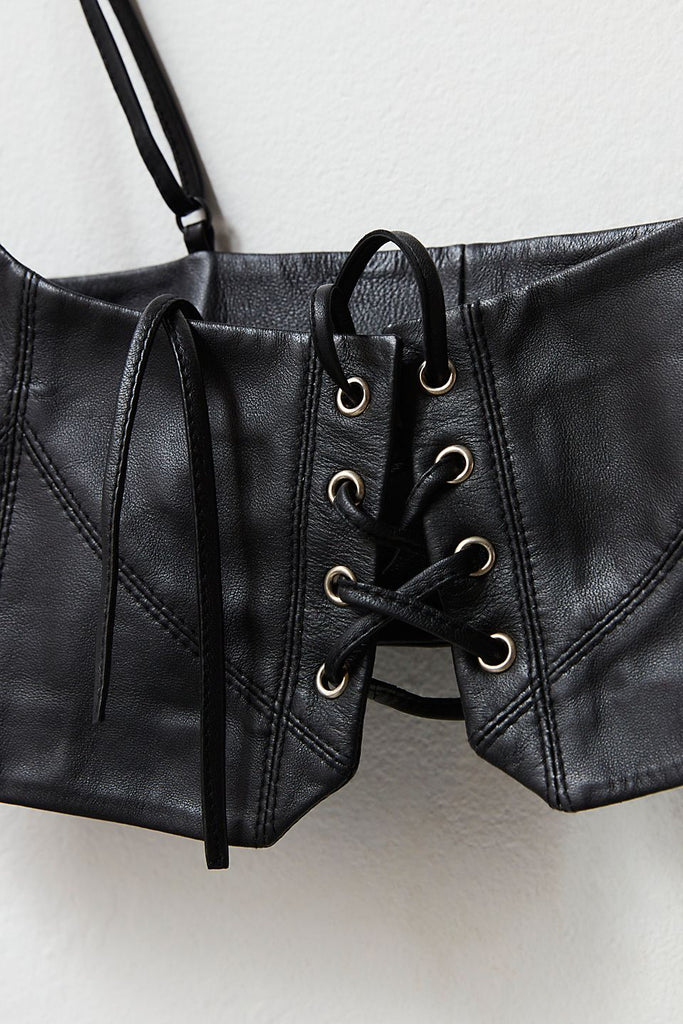 FREE PEOPLE WOMENS CORSET BELT BLACK - 8586