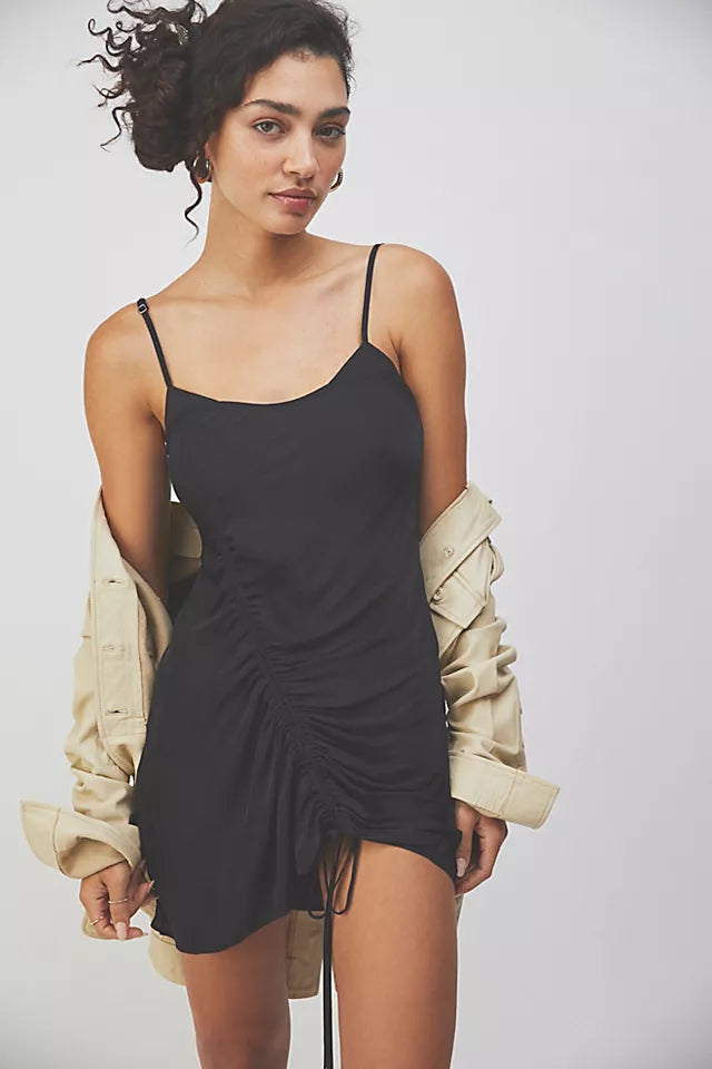 Free people black slip dress online