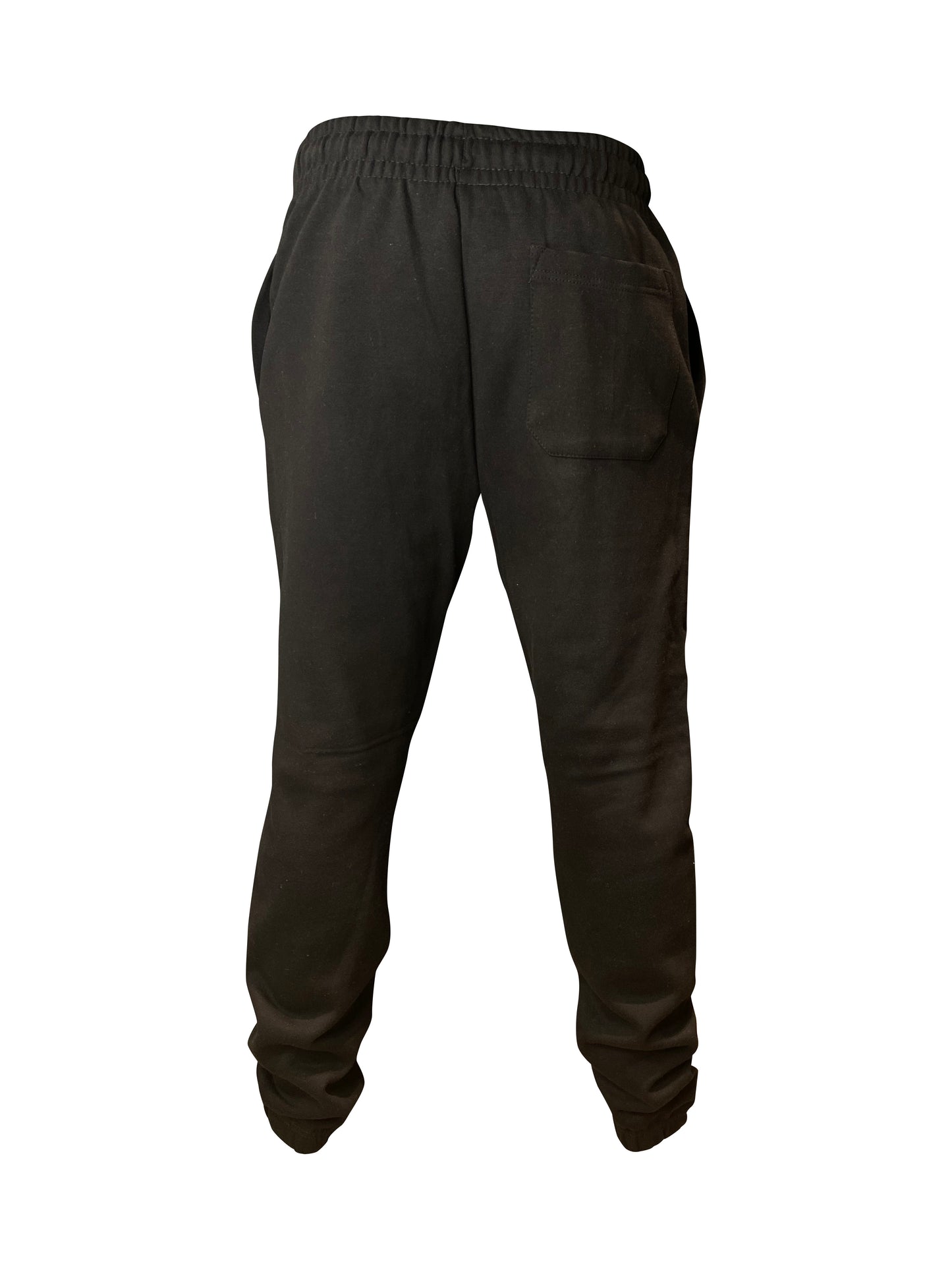 MENS BLACK LOGO SWEATS - 8586 (black view with pocket)