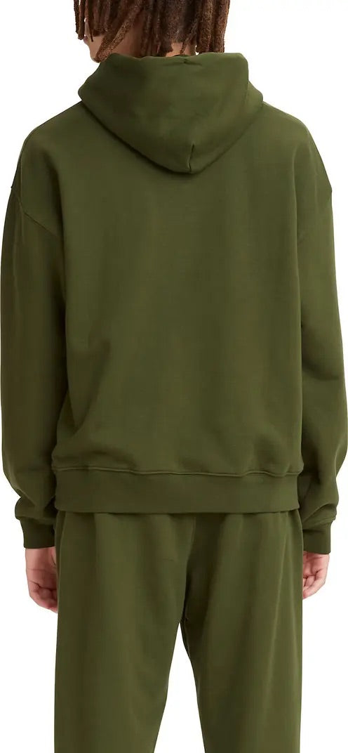 LEVIS RED TAB MENS OLIVE GREEN HOODIE - 8586 (back view)