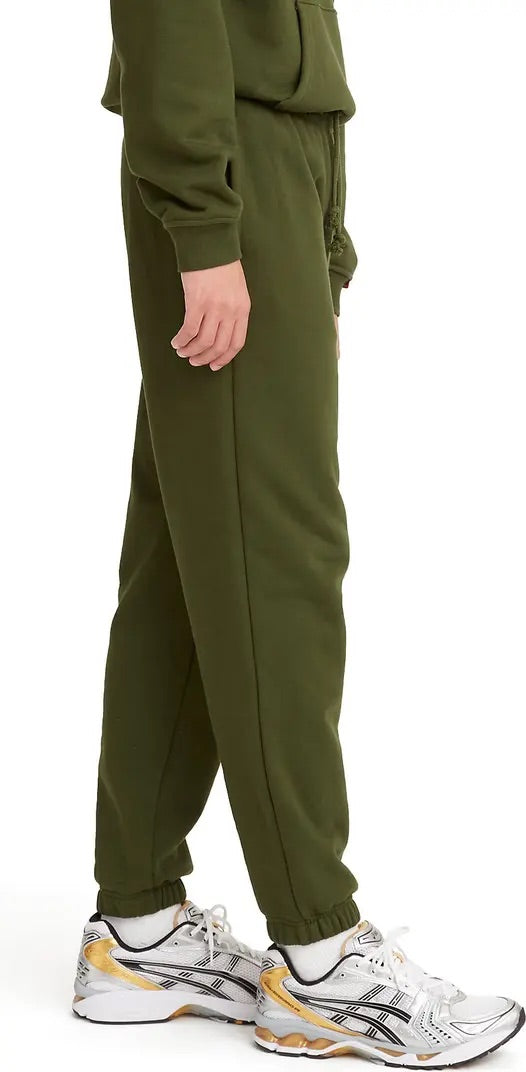 LEVIS UNISEX RED TAB OLIVE GREEN SWEATPANT - 8586 (side view)